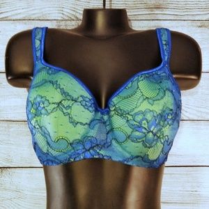 Cacique Intimates & Sleepwear - Cacique Blue and Green Balconette Bra 38dd Cacique Intimates & Sleepwear - Cacique Blue and Green Balconette Bra 38dd